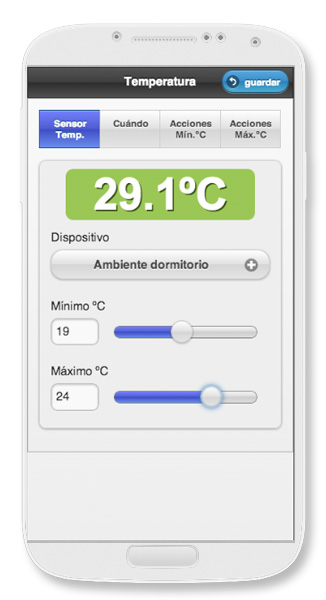 Sensor temperatura App DomoDOX